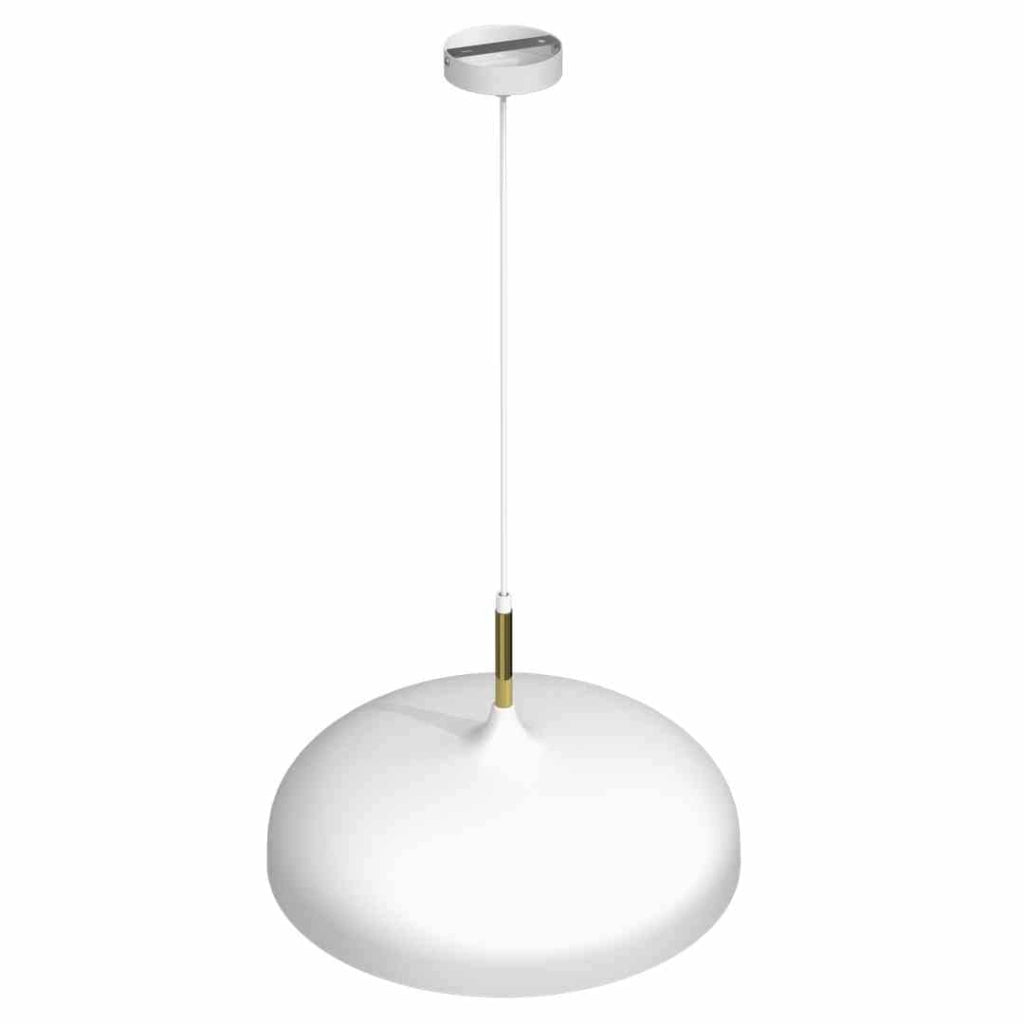 Lampadario a sospensione Milagro Lincoln bianco oro Ø45