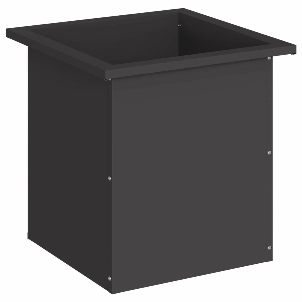 Fioriera da giardino con LED Nero 40 x 40 x 40 cm Acciaio 8008126