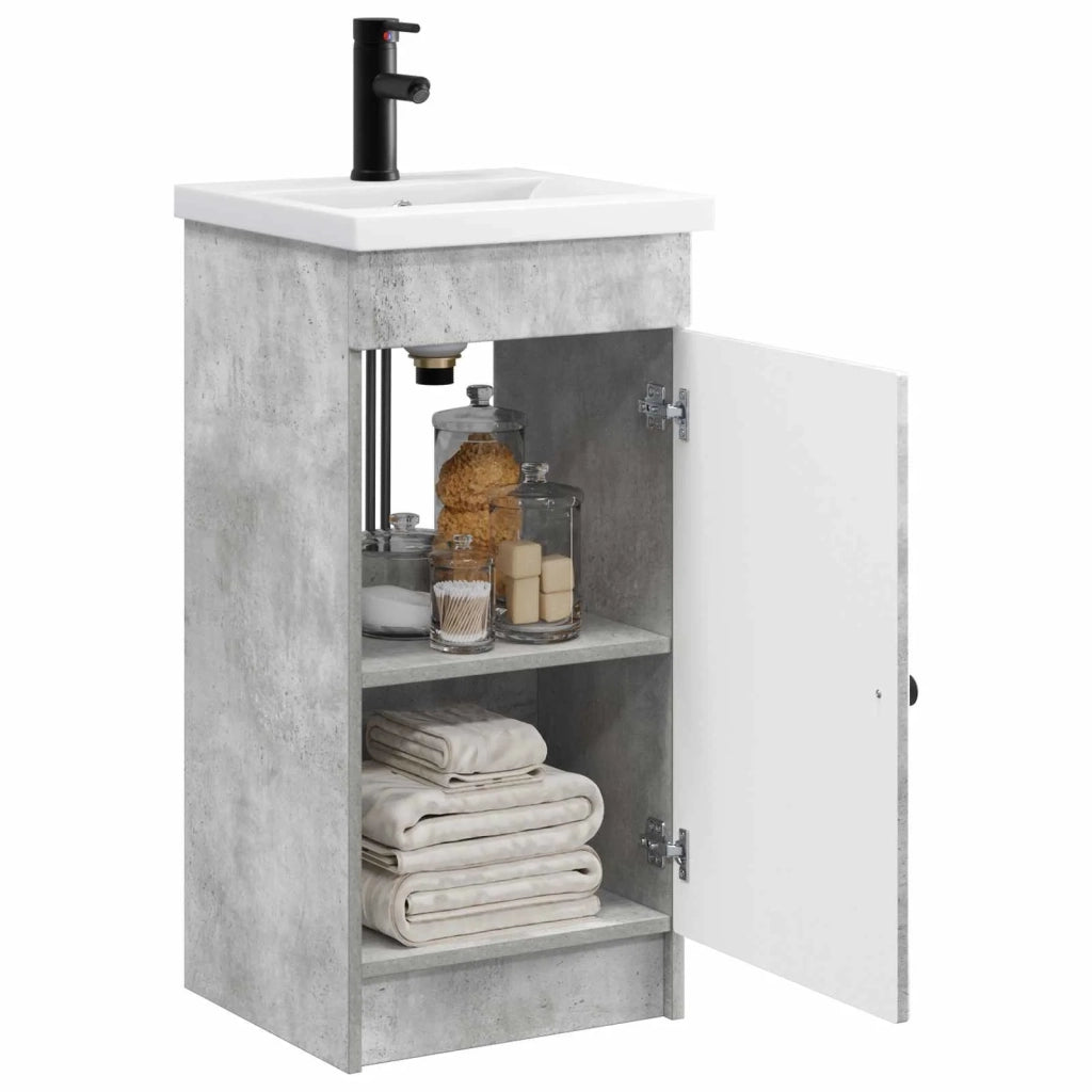 Mobile da bagno con lavabo Grigio Cemento 42 x 40 x 84,5 cm