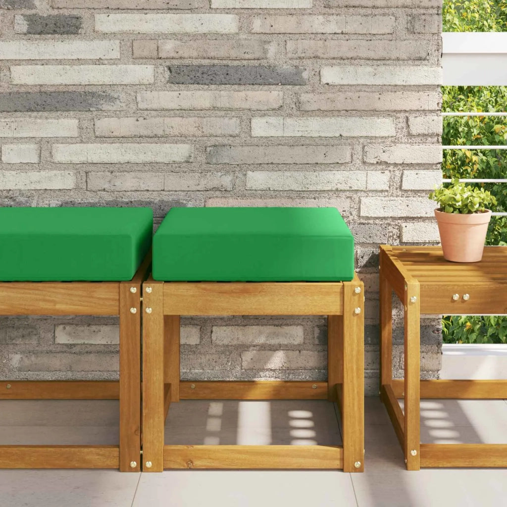 Cuscino da Sedia Esterno Verde 40 x 40 x 8 cm 100% Poliestere