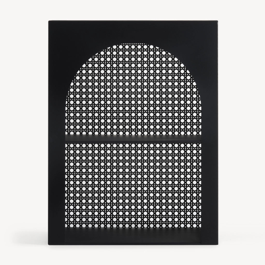 Scaffale da Parete Jäller Design Arcuato 40x30x13 cm Nero [en.casa]