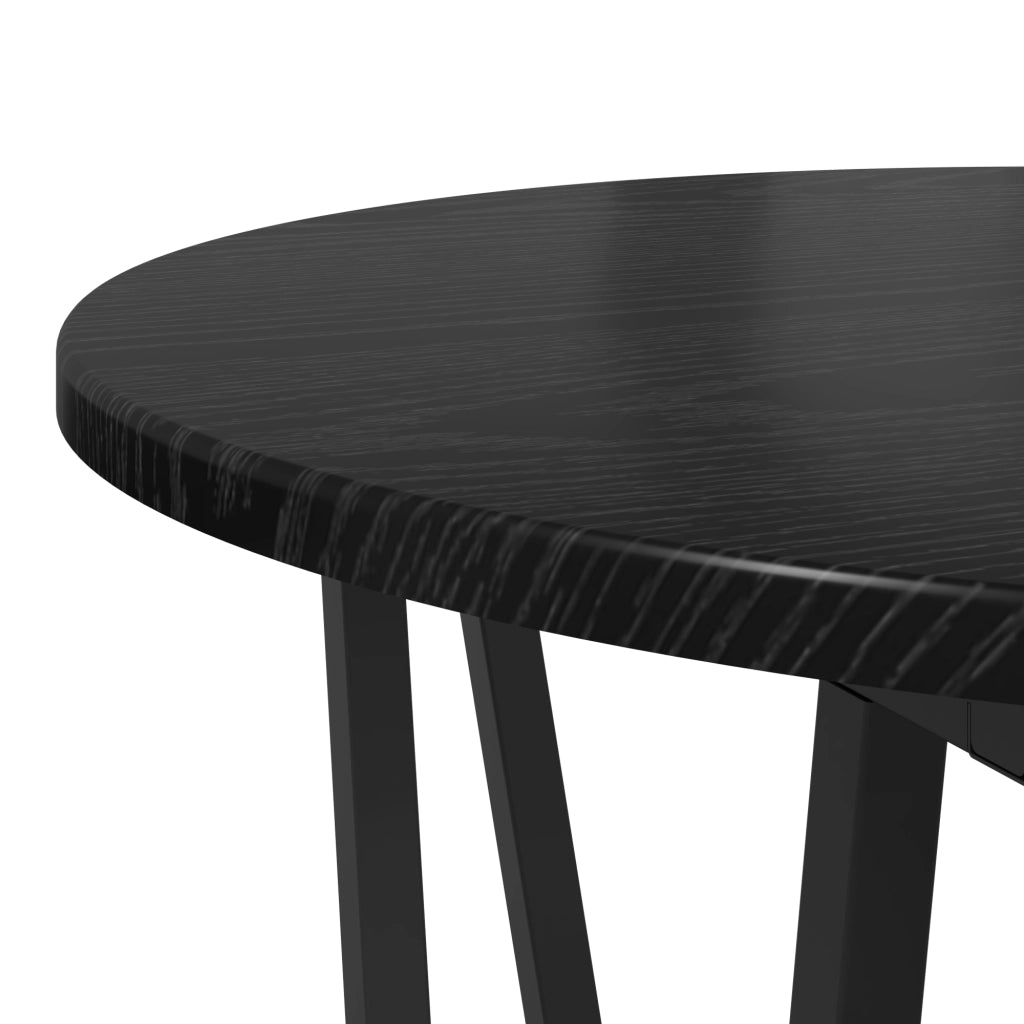 Set di Tavolini di 2 - Rovere nero MDF e metallo