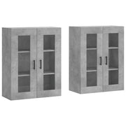 Armadietti a Parete 2 pz Grigio Cemento in Legno Multistrato CFW3972374