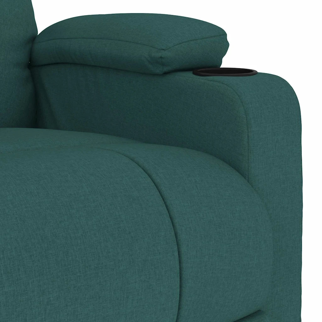 Divano Sedia-Poltrona Massaggiante Verde Scuro in Tessuto 194516