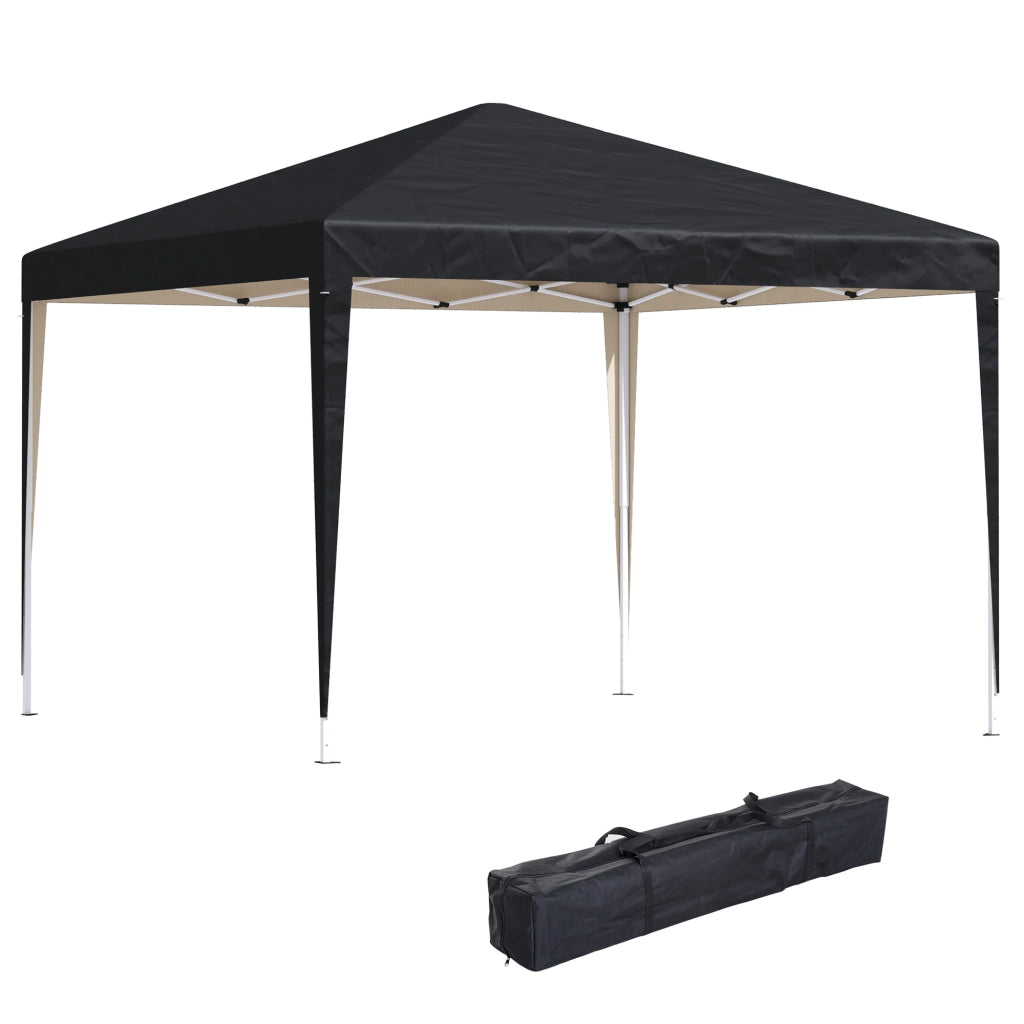 Padiglione circa 3x3m gazebo pieghevole impermeabile stabile e impermeabile per l'inverno protezione UV tenda da giardino pieghevole con borsa gazebo da giardino per campeggio nera