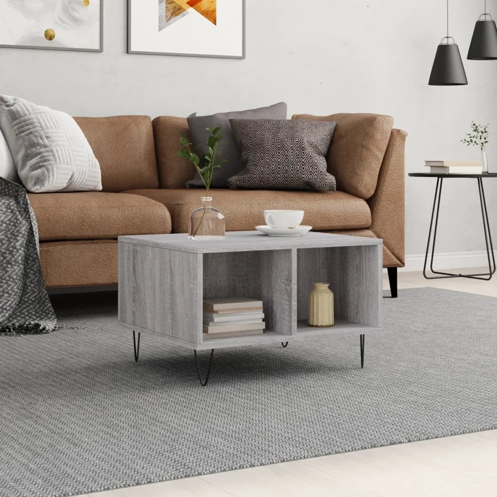Tavolino da Salotto grigio sonoma 60x50x36,5 cm in Multistrato 830546