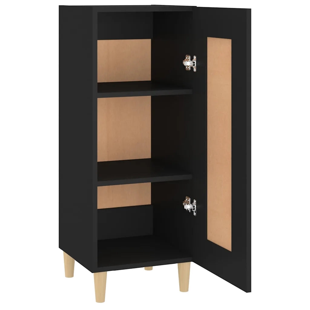 Credenza | Madia | Buffet da pranzo | Armadio da pranzo Nero 34,5x34x90 cm in Legno Multistrato