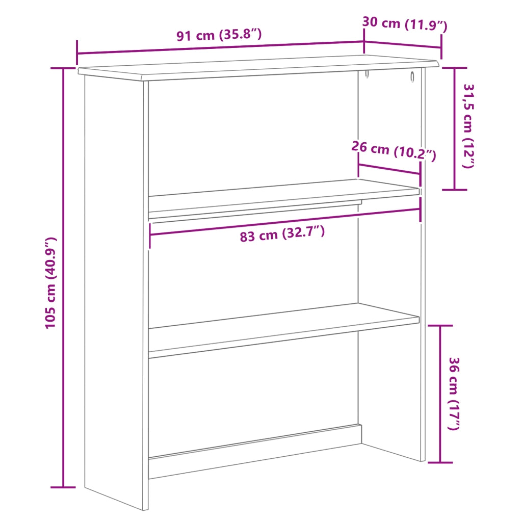 Gabbia "ASKIM" Bianca 91x30x104 cm in Legno Massello di Pino