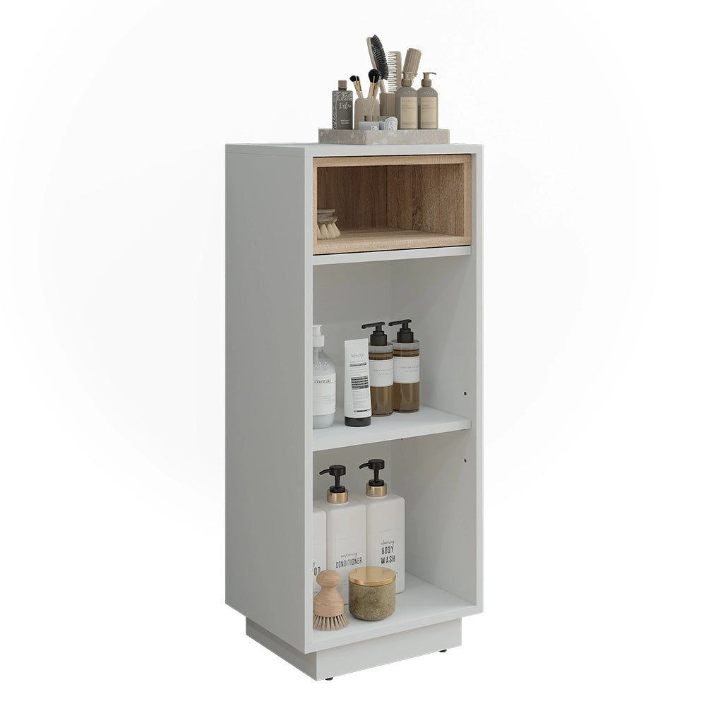 Vicco Mobiletto midi Bianco/Sonoma 38 x 93 cm con 3 scomparti