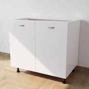 Mobile Base 90 Compreso Di Anta. H 72 Cm L 90 Cm P 55.5 Cm. Spedizione In Kit Bianco