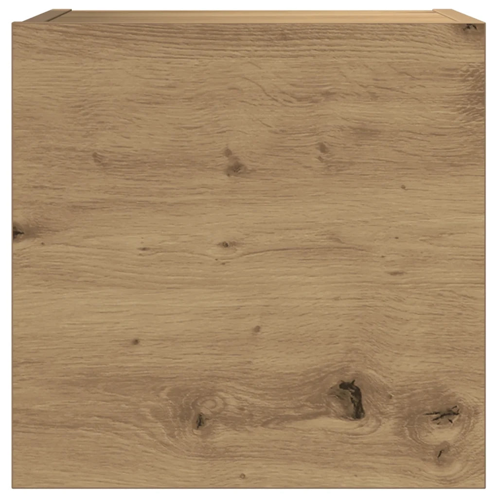 Set Mobile TV 7 pz Montato a Parete Rovere in Legno Multistrato 3329016