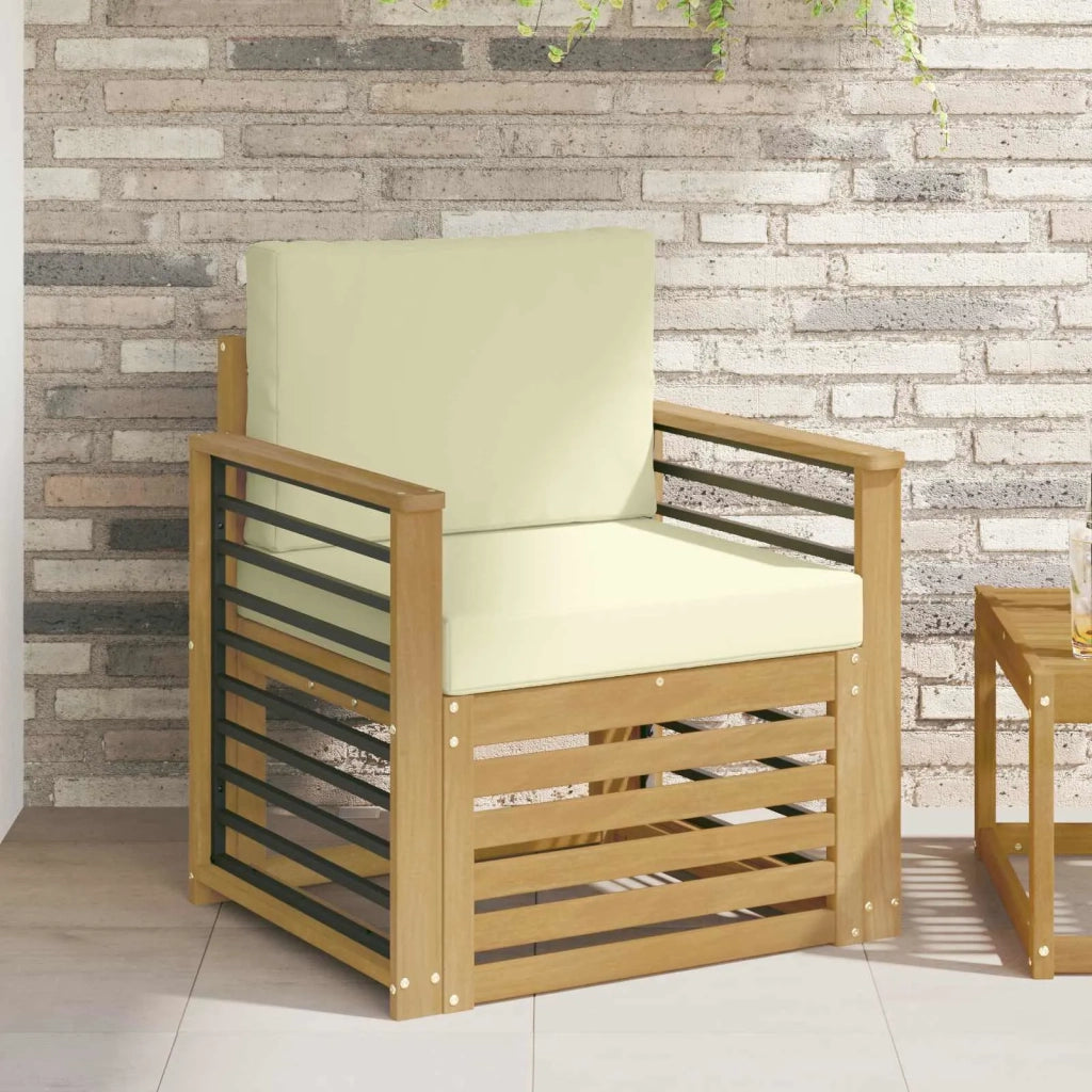 Set di divani da esterno-Sofa da giardino Poliestere Bianco 175947