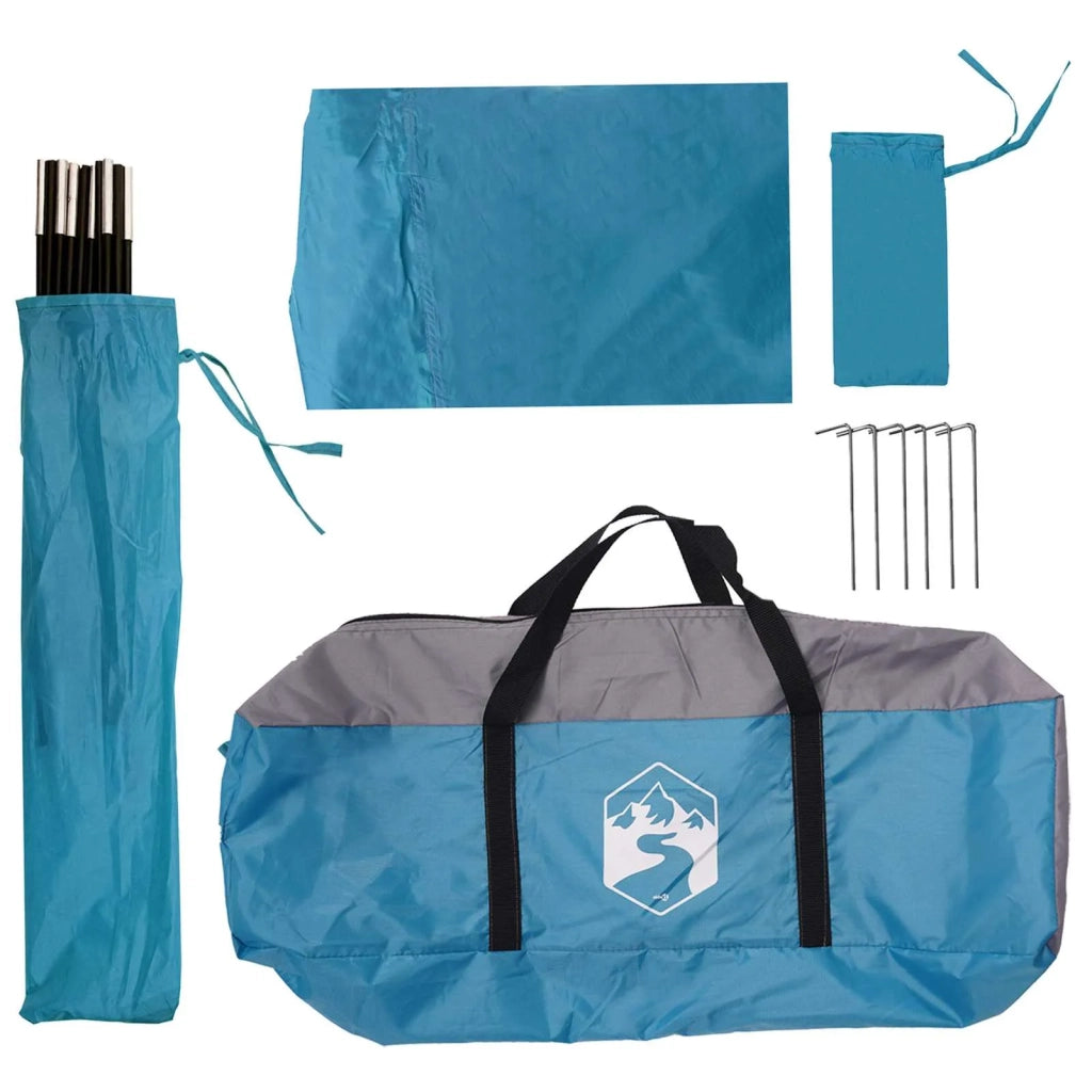 Tenda da auto con tetto Blu 350 x 250 cm Poliestere e Acciaio 42028552