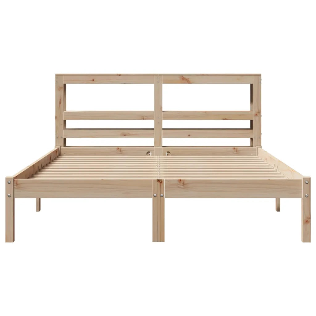 Letto senza Materasso 140x190 cm in Legno Massello di Pino 3305714
