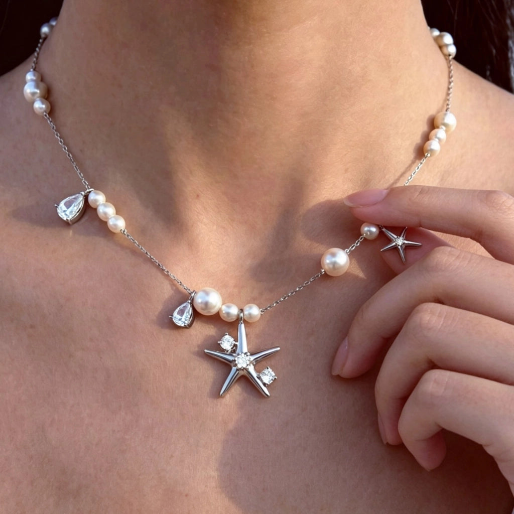 collana di perle a forma di stella