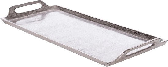 Piastra di servizio rettangolare in alluminio - piastra decorativa - ca. 47 x 21 cm