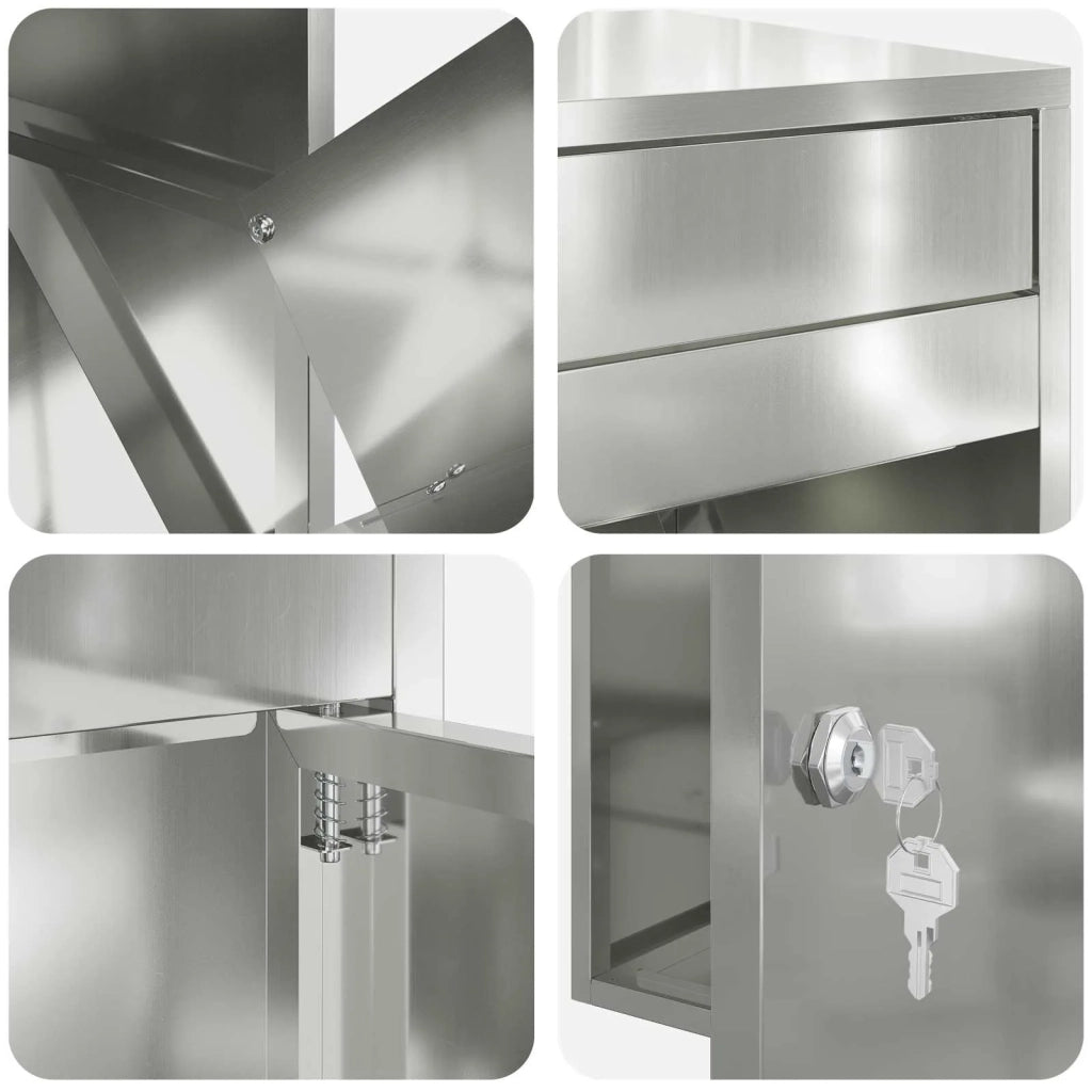 Cassetta per pacchi Argento 47,5 x 38 x 59 cm Acciaio zincato CFW8489400