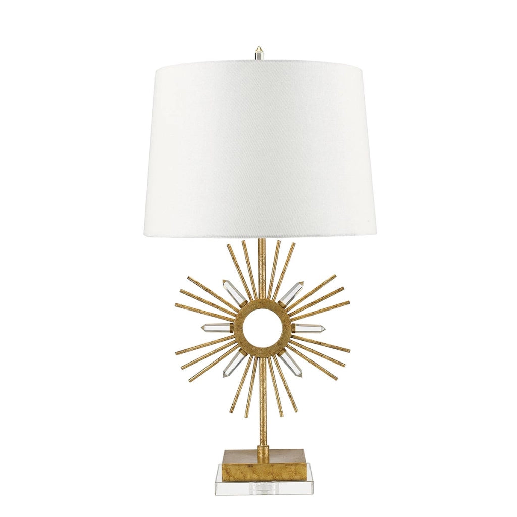 Lampada da tavolo oro Sun King cristalli Gilded Nola E27 60W