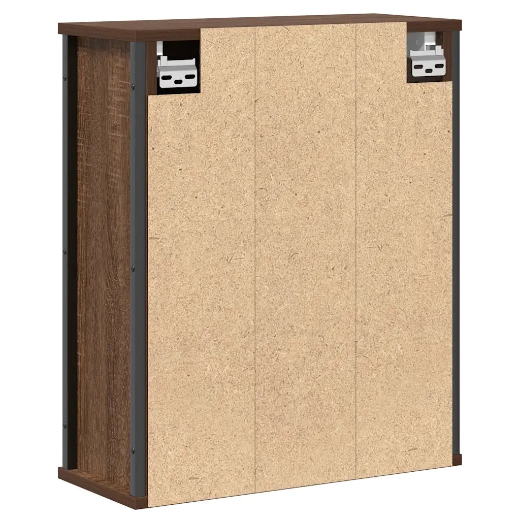 Pensile da Bagno con Specchio-Mobile bagno con specchio Rovere Marrone 50x21x60 cm