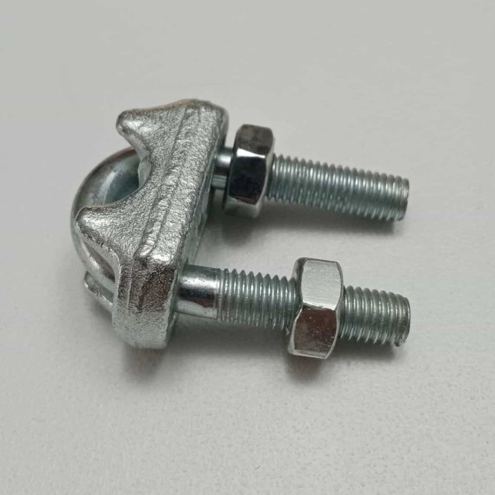 Robur morsetto zincato a cavallotto da 6mm per fune - 2pz