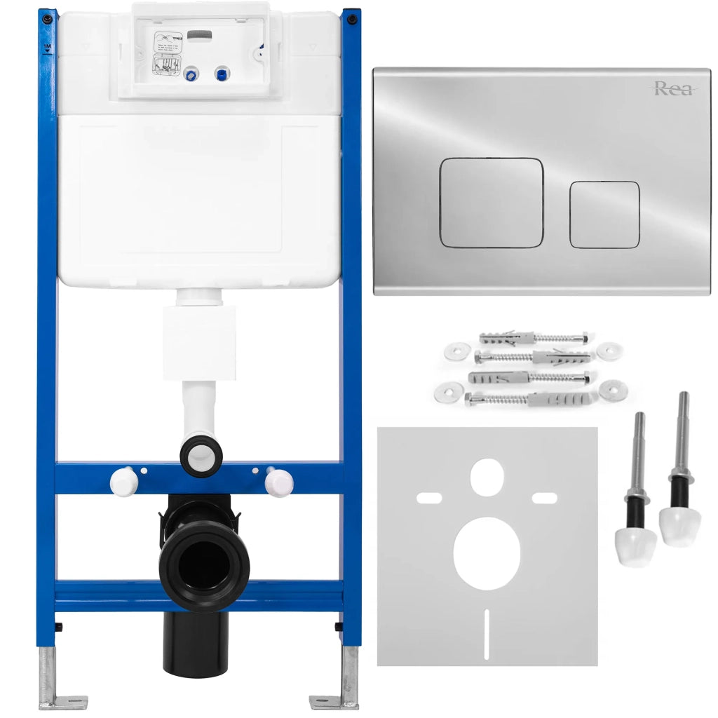 Supporto Da Incasso Per Vasi Wc Con Bottone F Cromo