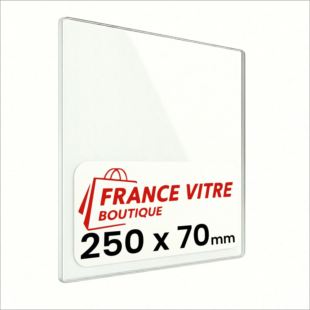 WARRIOR - modello : arte-fogo-side-panel-2007 - 250 x 70 x 4 mm - Vetro per stufa a legna - vetro camino di ricambio - vetro per caminetto resistente al fuoco - France Vitre