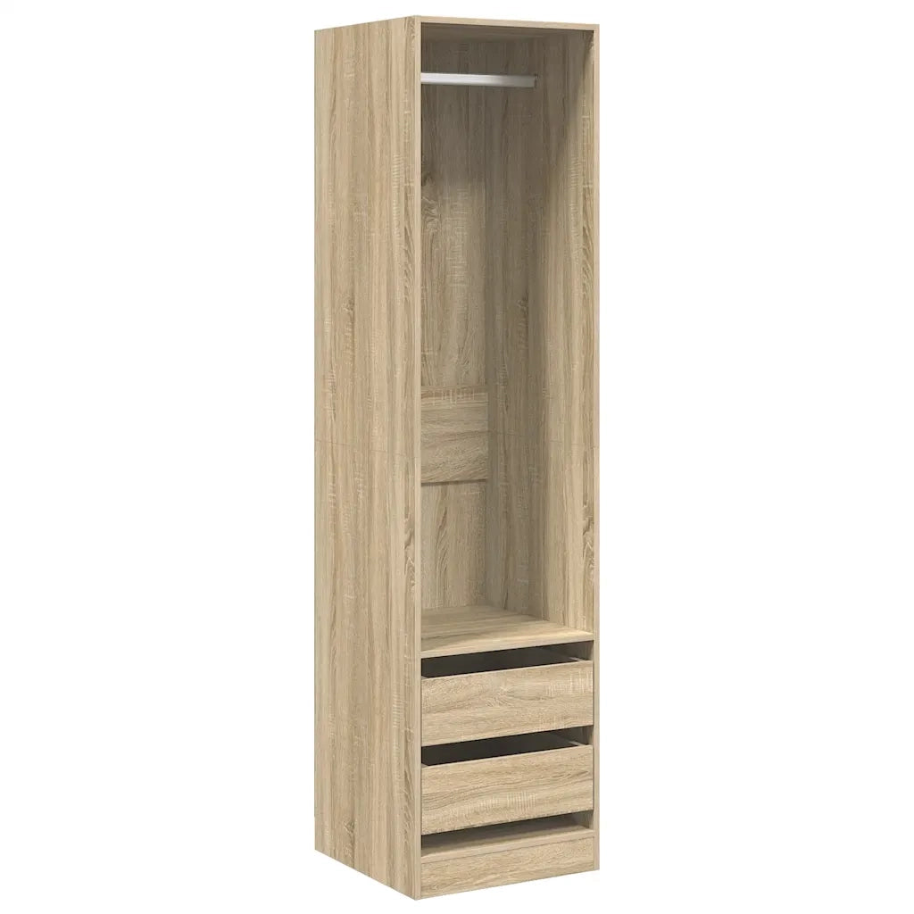 Armadio Cassetti Rovere Sonoma 50x50x200 cm Legno Multistrato CFW8426655