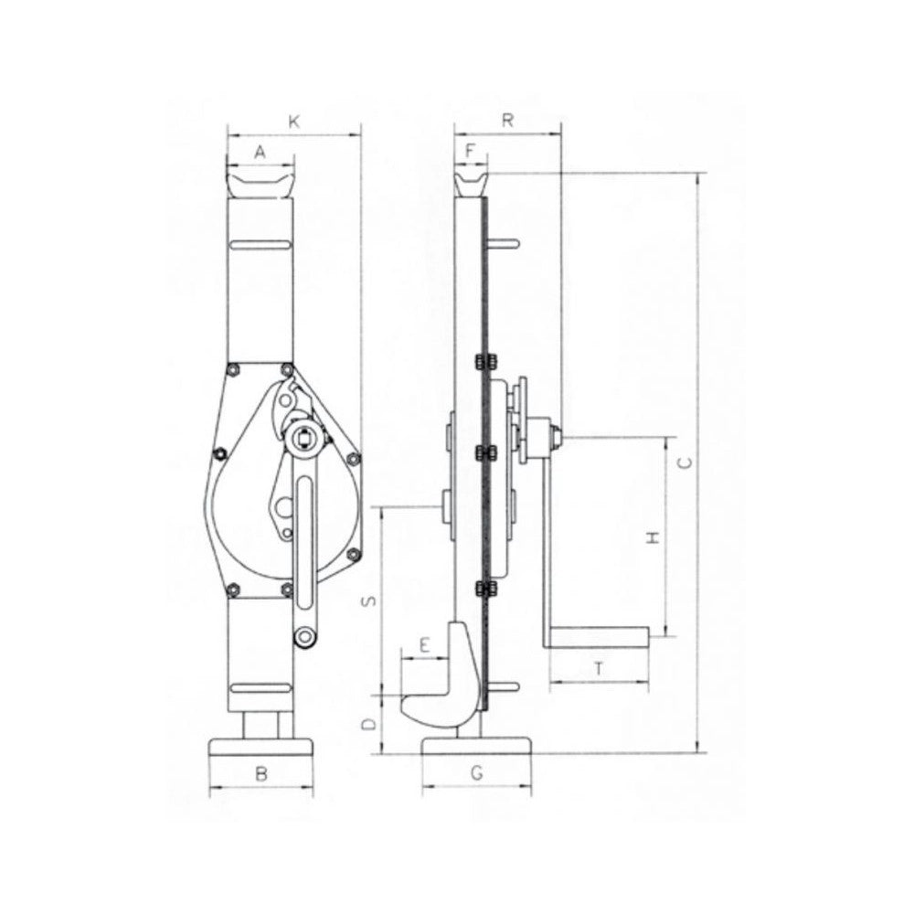 Trade Shop - Binda Meccanica A Manovella Novamach Portata Crick Sollevamento -        Kg. 5000