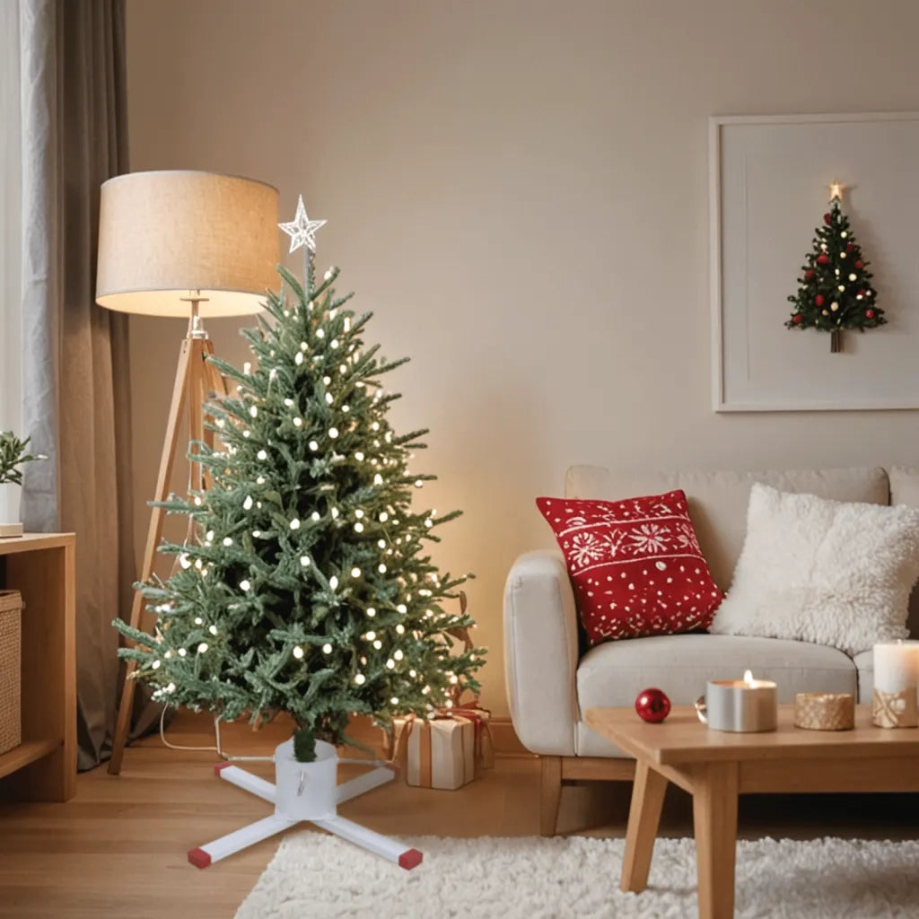 Supporto per Albero di Natale Bianco 61x61x15,5 cm CFW2304033