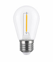 Kit 10x Lampdine Led Filamento 1W E27 per Catenaria Trasparente Liuce Calda 2700k