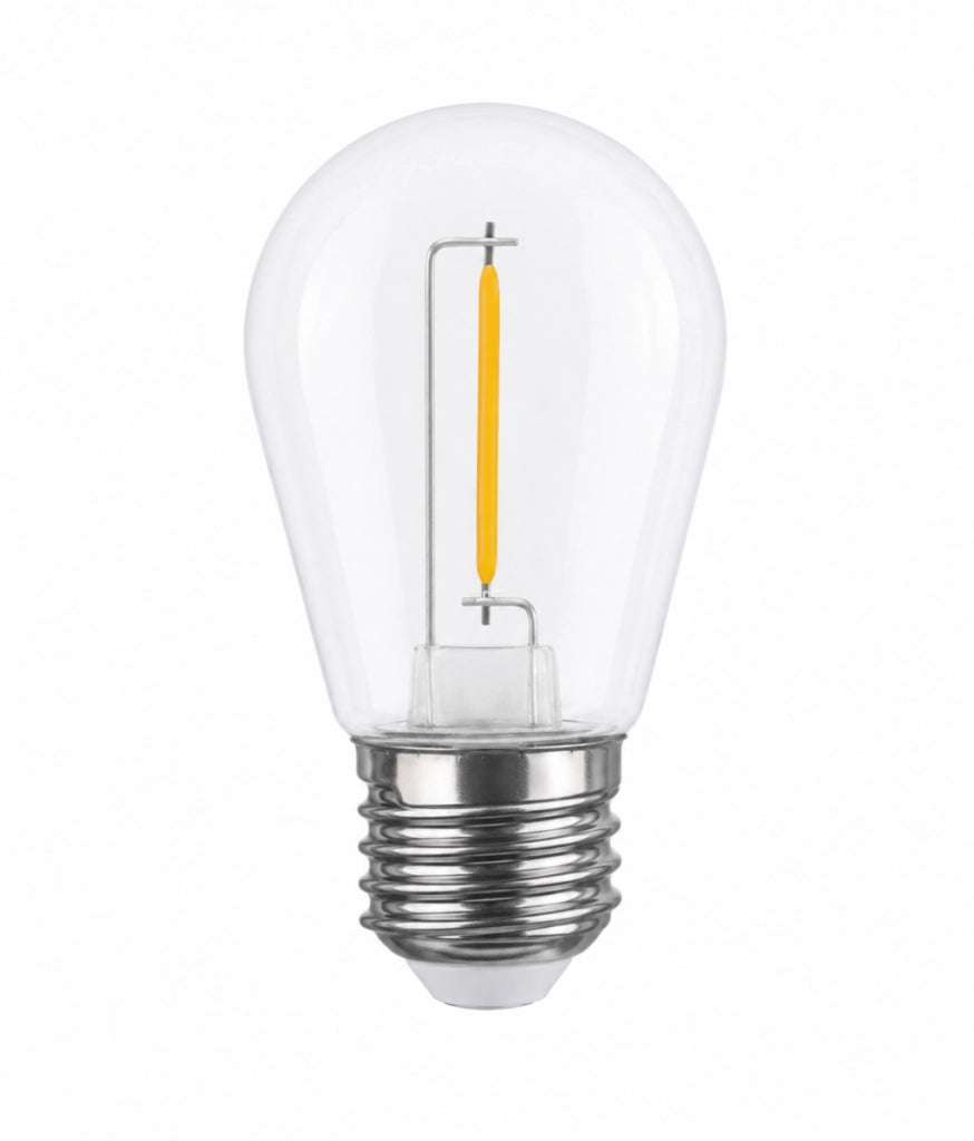 Kit 10x Lampdine Led Filamento 1W E27 per Catenaria Trasparente Liuce Calda 2700k