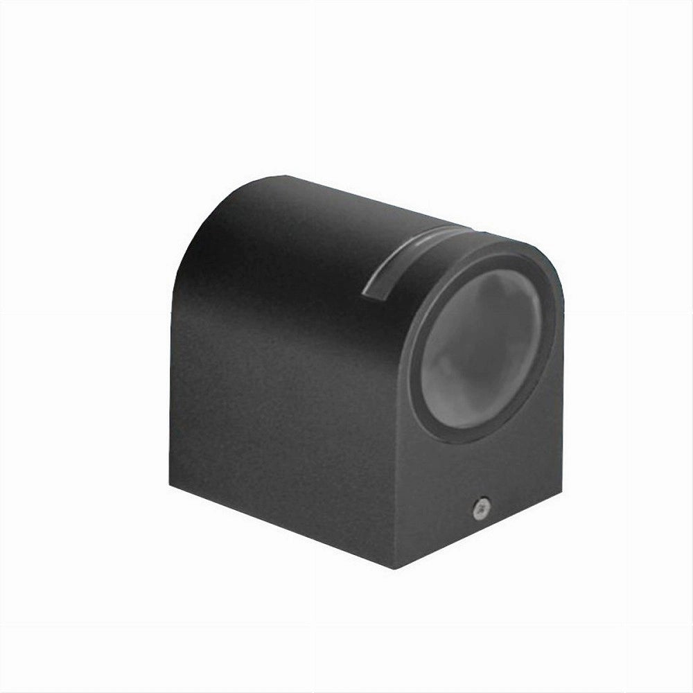 Trade Shop - Applique Esterno Parete Facciate Giardino Lampada Muro Attacco Gu10 Ip54 Gn-wl061 - Nero