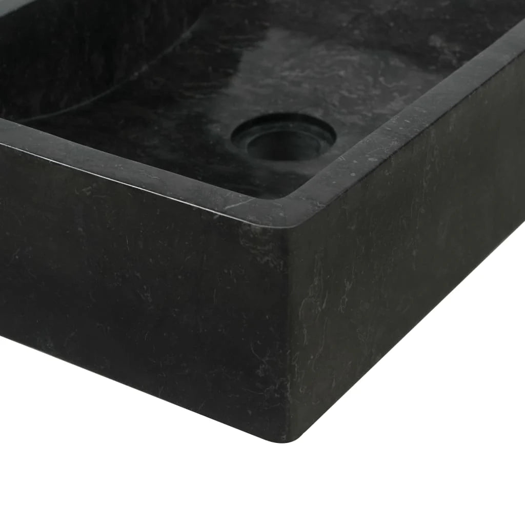 Lavabo in marmo nero 45 x 30 x 12 cm 02_0002554