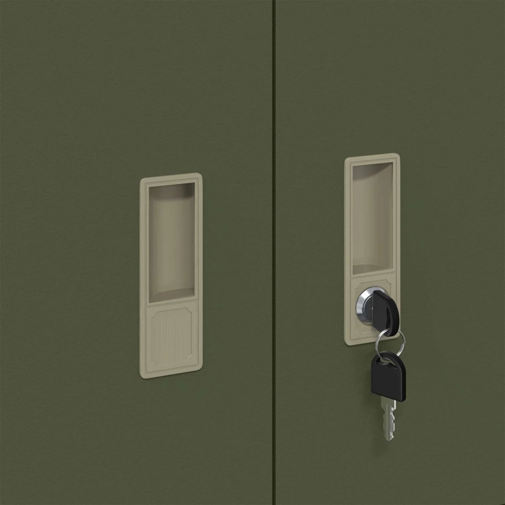 Armadio Verde oliva 90 x 40 x 40 cm Acciaio