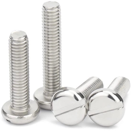 Viti a sezione rotonda in acciaio inossidabile M4x18mm - Viti a testa a sezione rotonda - Elementi di fissaggio - 20 pezzi - Resistenti all'usura - Durabili - Viti di fissaggio