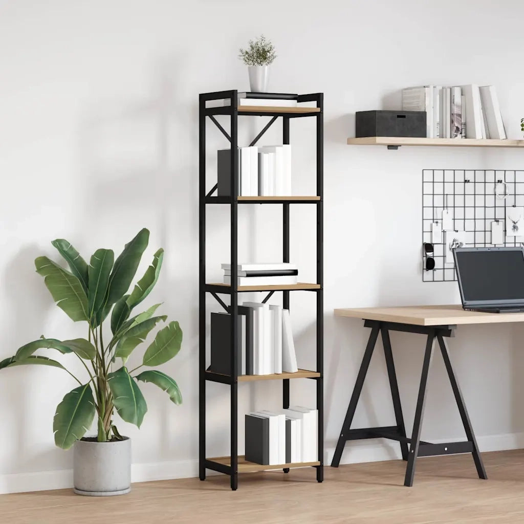 vidaXL Libreria rovere artigianale 40 x 30 x 153 cm Legno multistrato