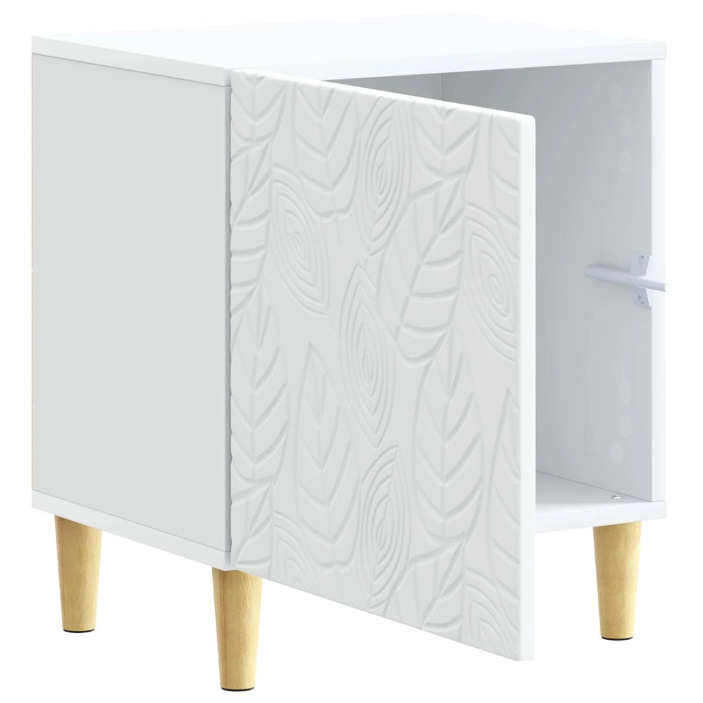 Comodino Bianco 43 x 34,5 x 50 cm Legno ingegnerizzato 895025