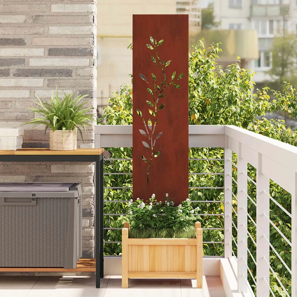 Schermo per privacy in giardino Floreale Ruggine 32 x 140 cm 876258