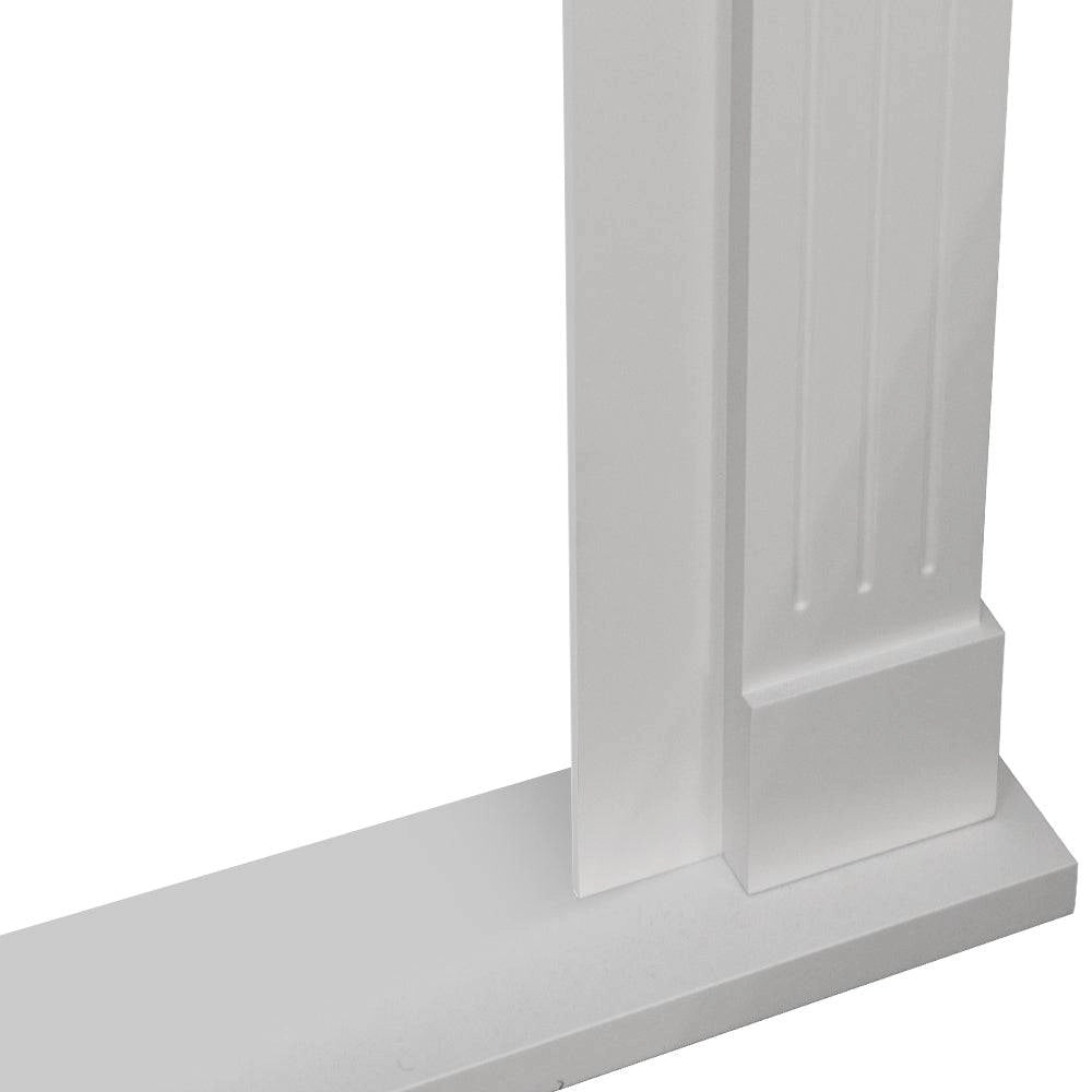 Cornice per Camino ad Angolo Rivestimento in Legno Ford Bianco
