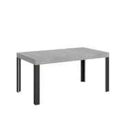 Tavolo allungabile 90x160/264 cm Linea telaio Antracite - Cemento