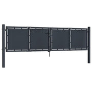 Cancello da Giardino in Acciaio 300x75 cm Antracite 144523