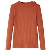 Maglietta da Bambina a Maniche Lunghe Cognac 116cod mxl 108421