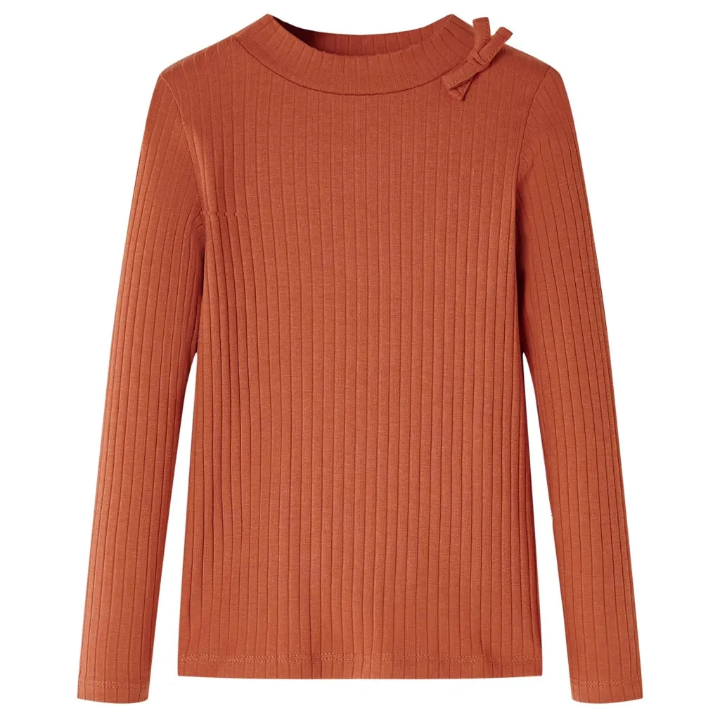 Maglietta da Bambina a Maniche Lunghe Cognac 116cod mxl 108421