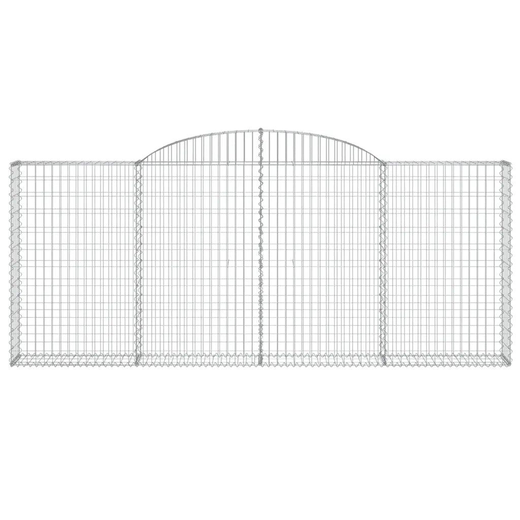 Cesti Gabbioni ad Arco 10 pz 300x30x120/140 cm Ferro Zincato 3146547
