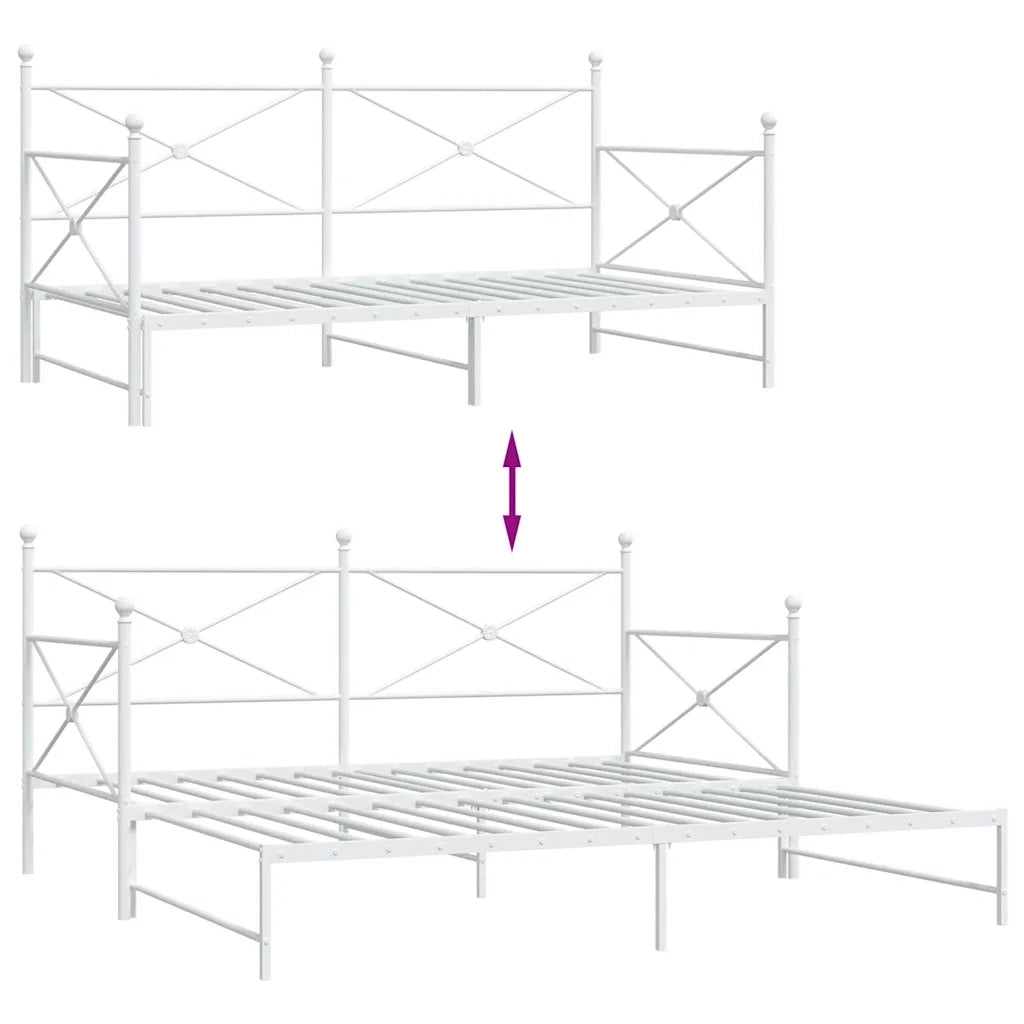 vidaXL Divano Letto Estraibile senza Materasso 107x203 cm in Acciaio