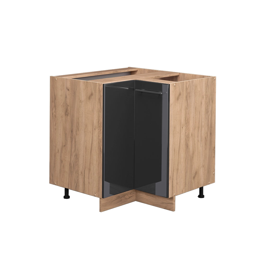 Vicco Mobile ad angolo cucina Antracite lucido 80.5 cm senza piano di lavoro