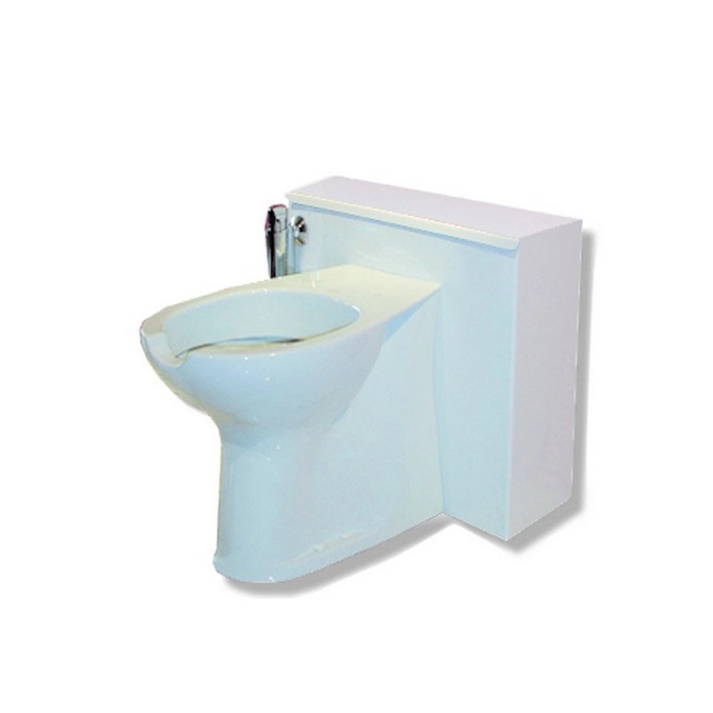 Parete attrezzata h60 cm con vaso a terra, miscelatore e doccetta