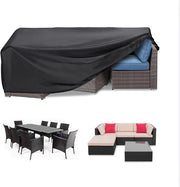 Hoezen per terrazza in tessuto 420D Oxford impermeabile, dimensioni 280x204x90cm, forma rettangolare, protezione UV, resistenti all'acqua, realizzati in rattan.