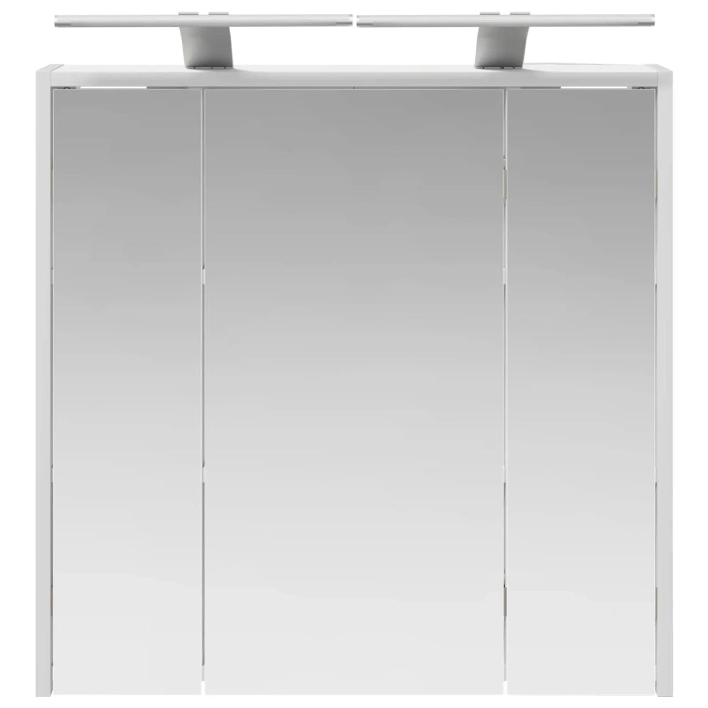 Mobiletto per specchio da bagno Bianco 63,5 x 16 x 62,5 cm