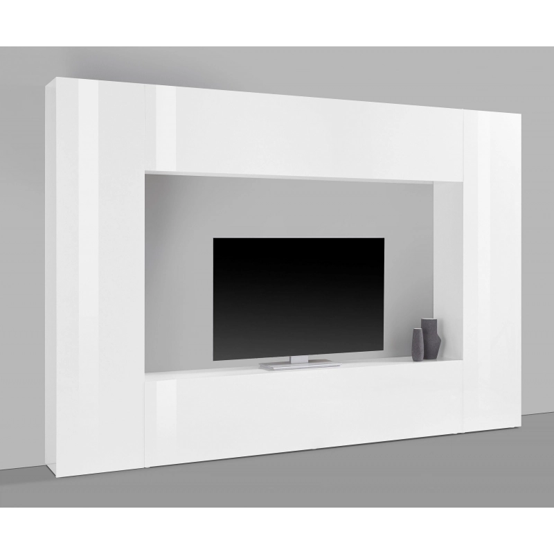 Parete soggiorno Maruska – 260x180x30 – Bianco Lucido